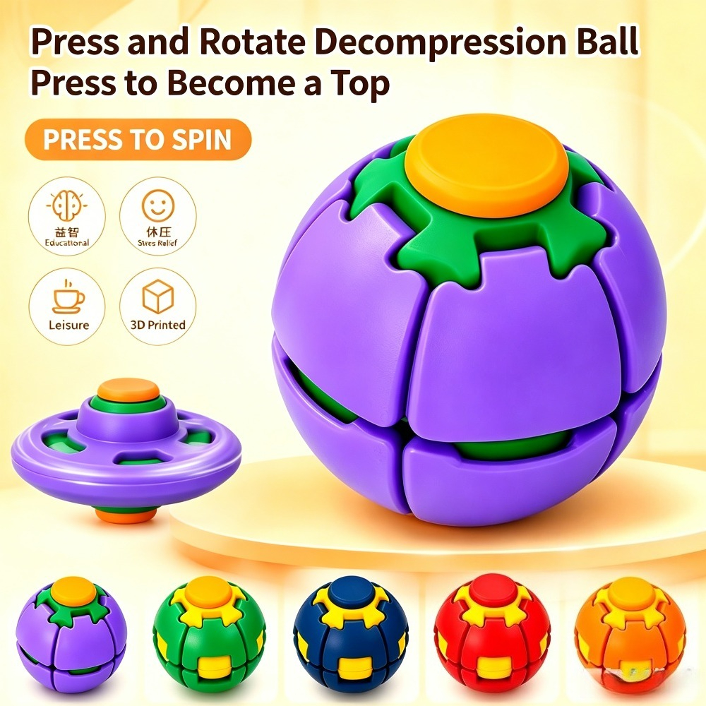 Party Games Children - Transforming Fidget Spinner Ball Press To