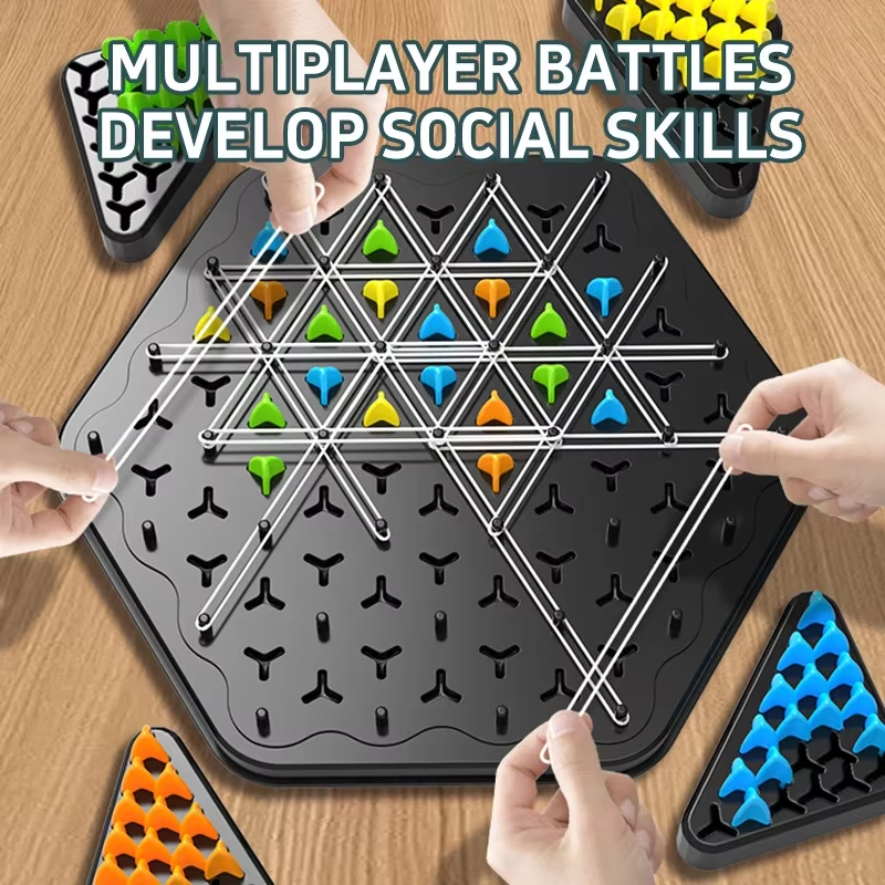 Chain Triangle Chess Game, Tri - Party Games Kids And Adults ulasan dan harga