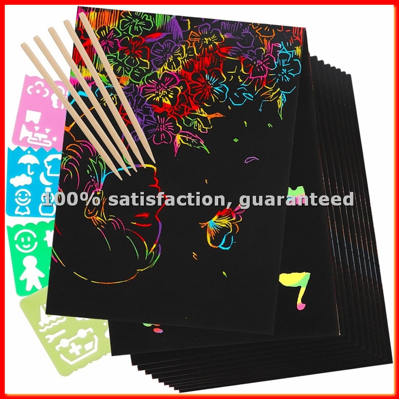 Scratch Paper Art Set, Black C - Party Games Kit ulasan dan harga