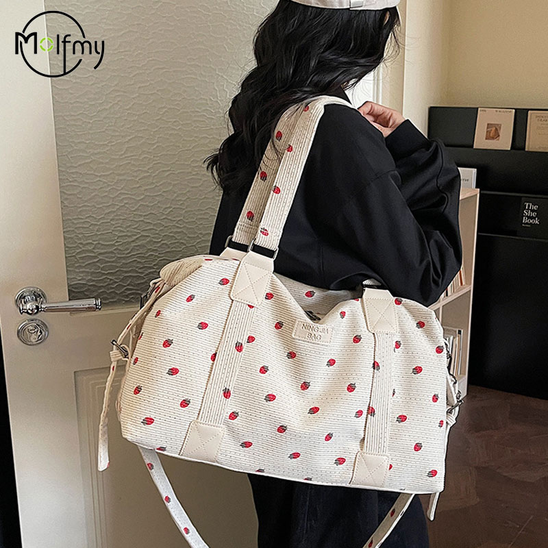 Corduroy Travel Tote Bag Large - Sack Race Bag ulasan dan harga