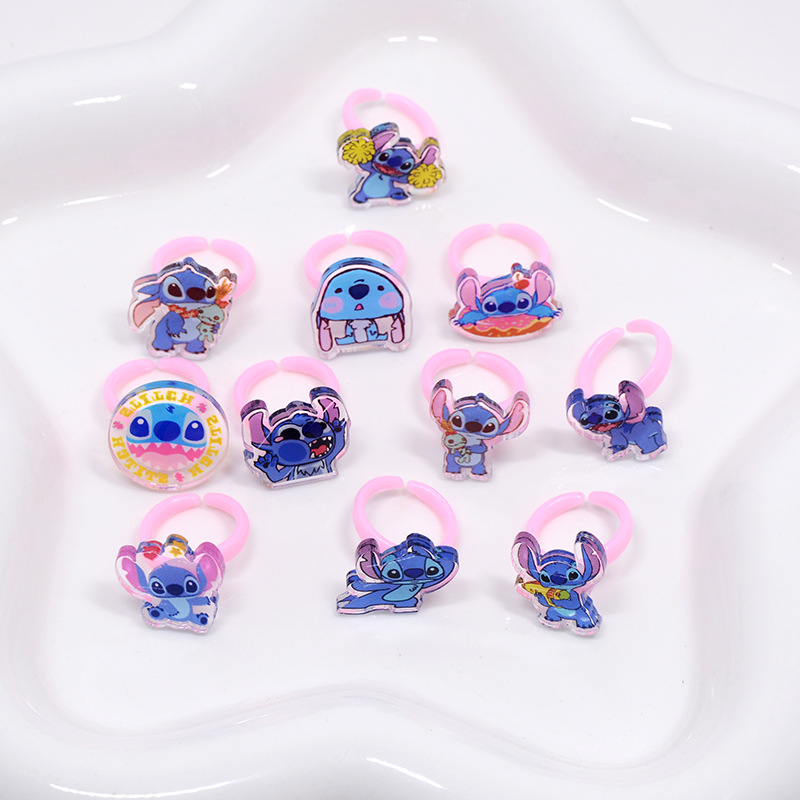 Stitch Acrylic Ring 10/20pcs K - Party Games Children ulasan dan harga