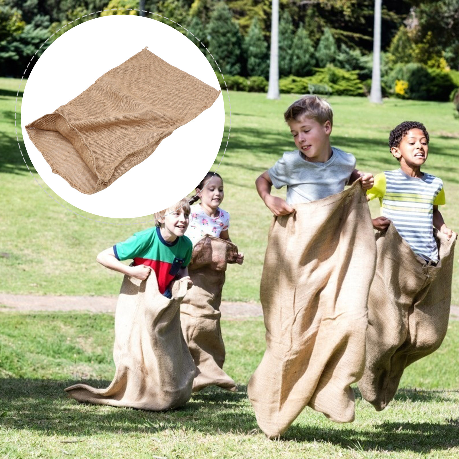 1pc Large Burlap Bag Multi-Fun - Sack Race Bag ulasan dan harga